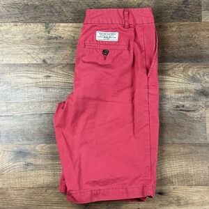 Polo Ralph Lauren Boys Chino‎ Shorts 14 Cotton Pink Flat Front Pockets Zip Fly